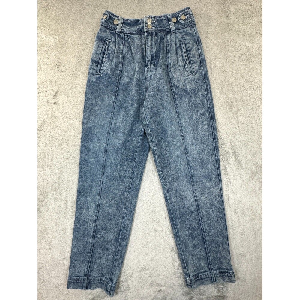 SO Jeans Women’s Size 5/27 Super High Rise Straight Acid Wash Pleated Vintage